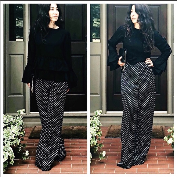 ✨LAST ONE ✨Wide leg polka dot palazzo pants - Picture 5 of 8